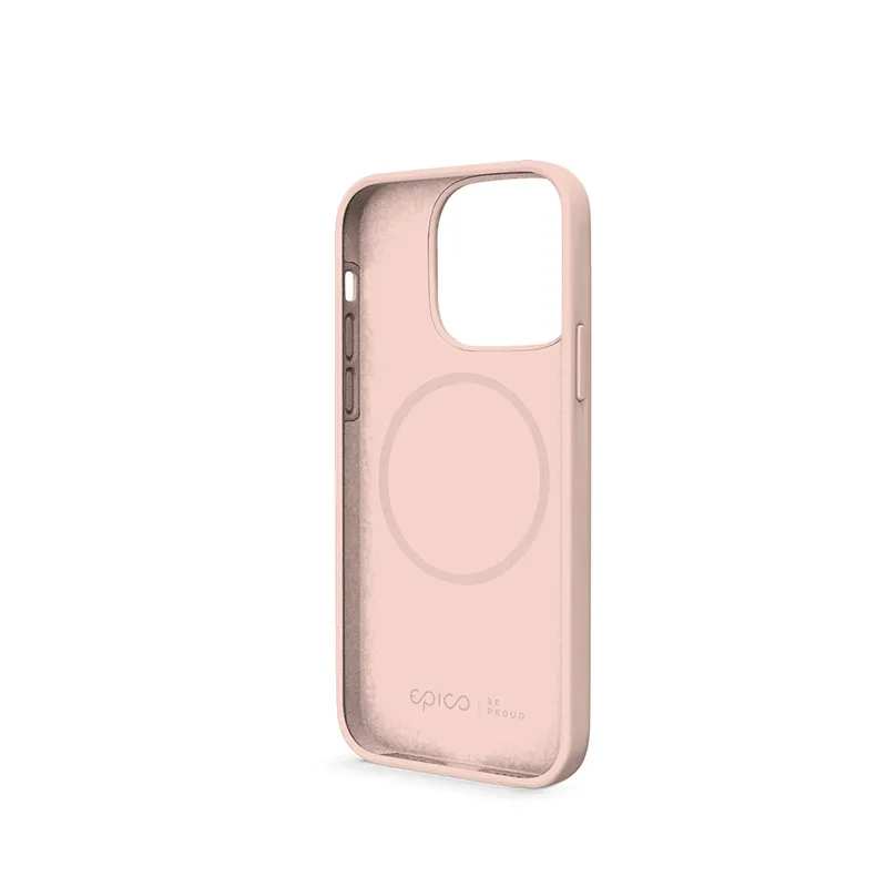 Epico Mag+ Silicone, iPhone 13 -suojakuori, Vaaleanpunainen