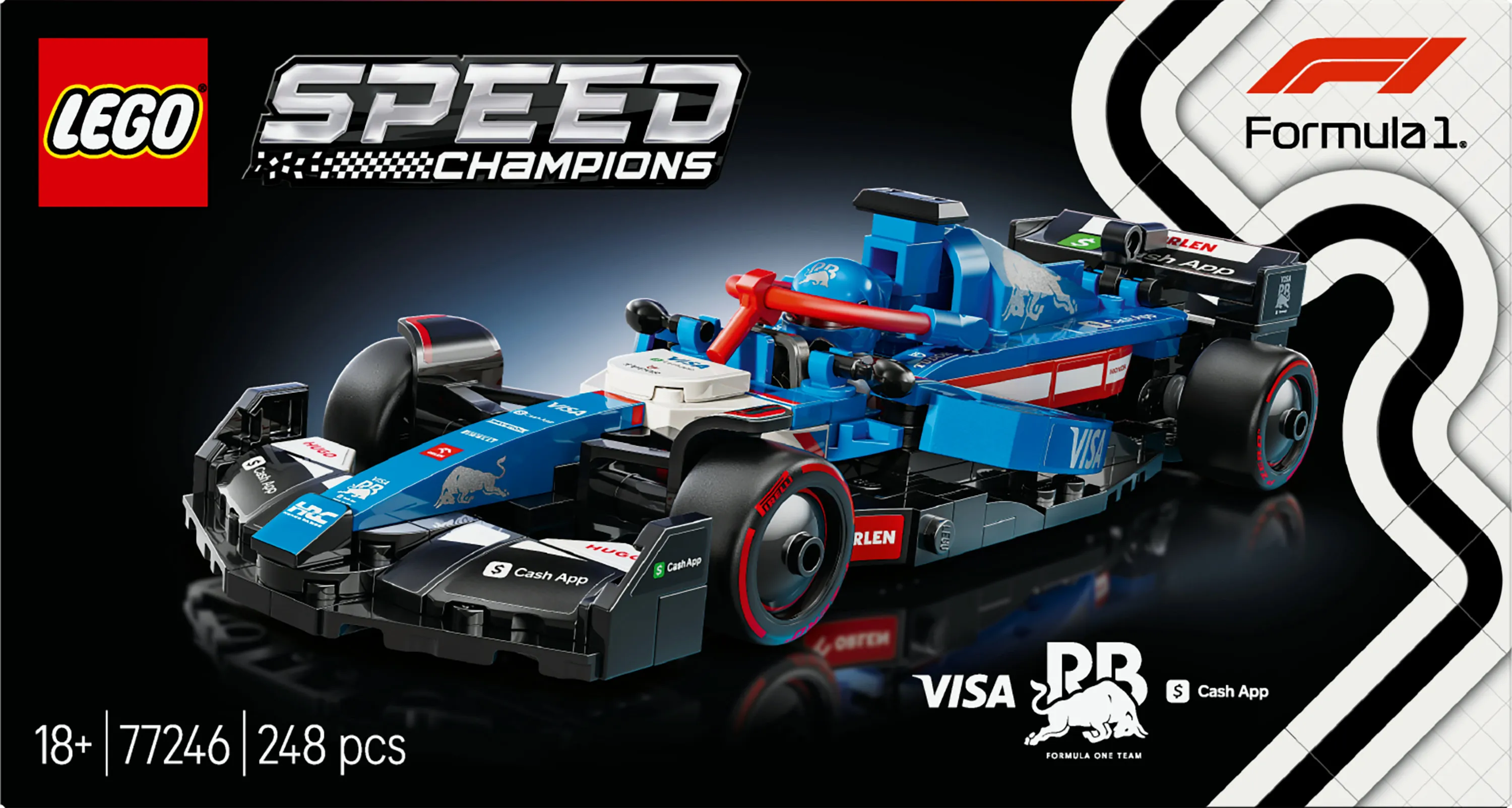 LEGO Speed Champions Visa Cash App RB VCARB 01 F1 racerbil 77246