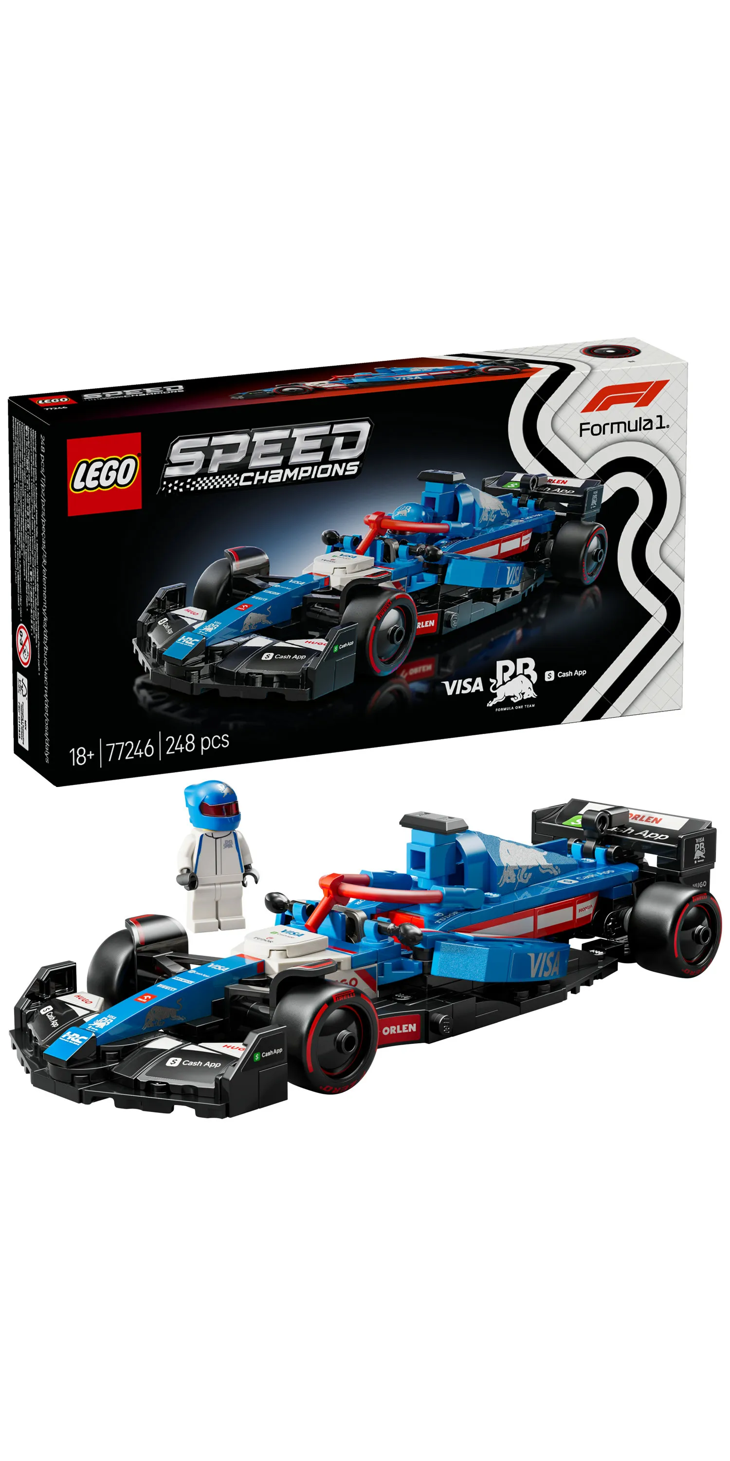 LEGO Speed Champions Visa Cash App RB VCARB 01 F1 racerbil 77246