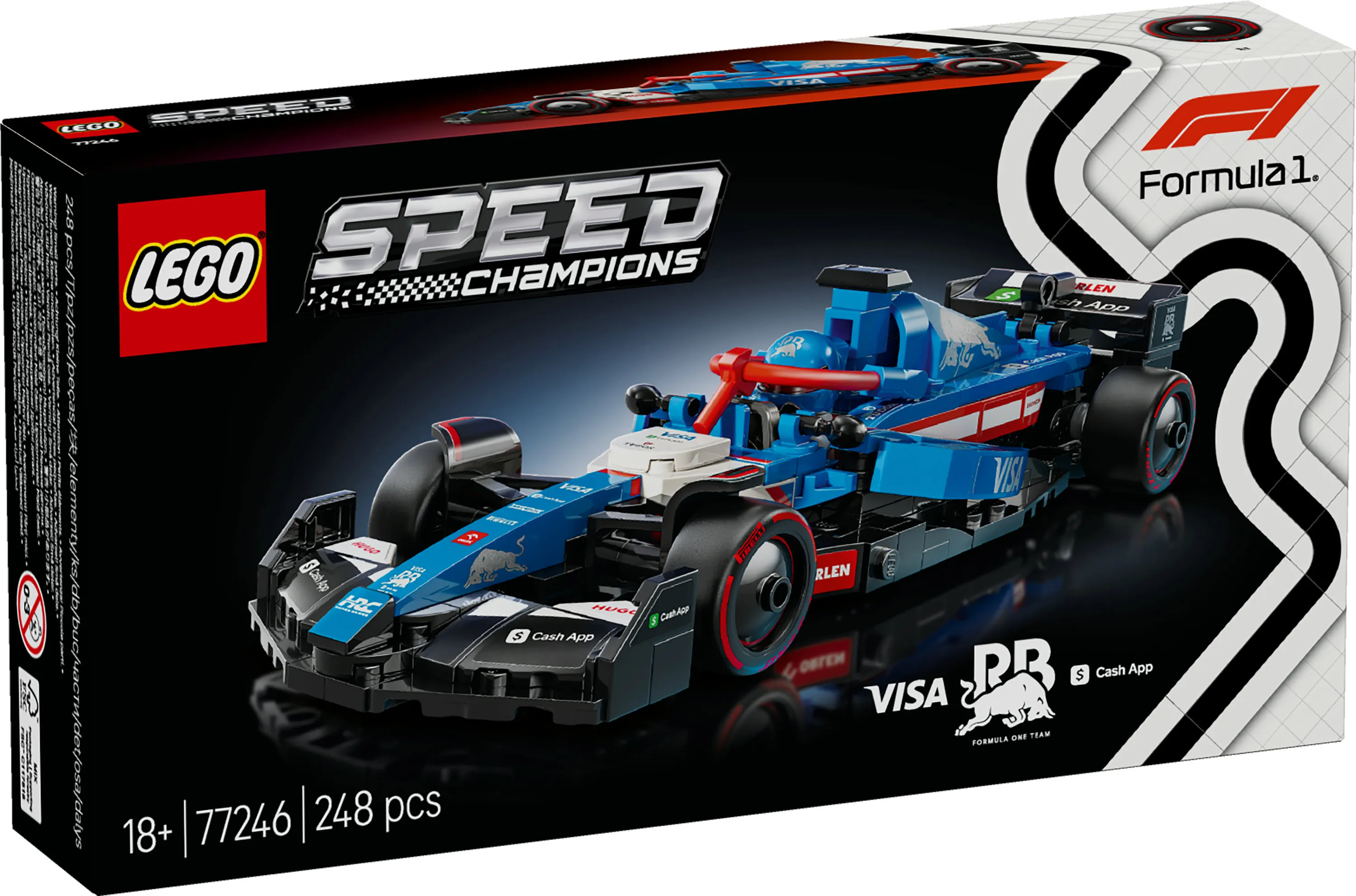 LEGO Speed Champions Visa Cash App RB VCARB 01 F1 racerbil 77246