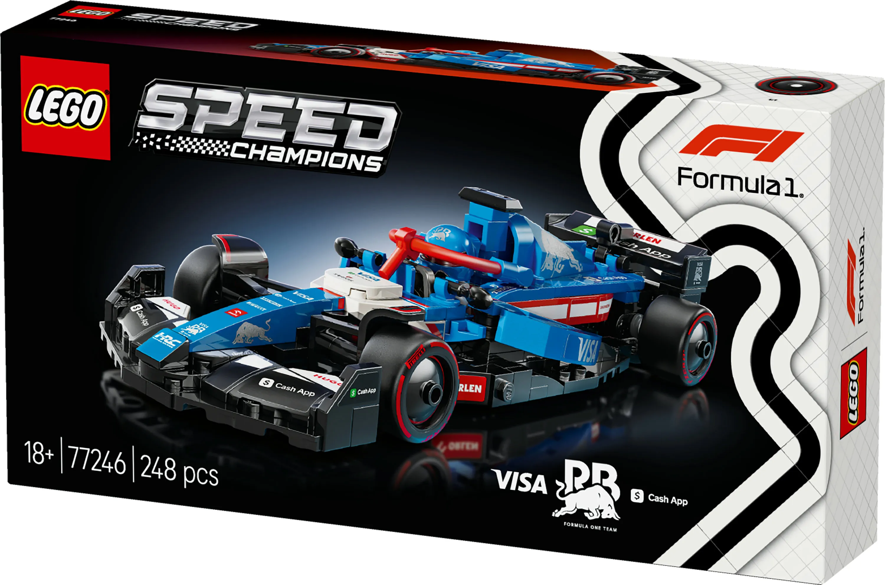 LEGO Speed Champions Visa Cash App RB VCARB 01 F1 racerbil 77246