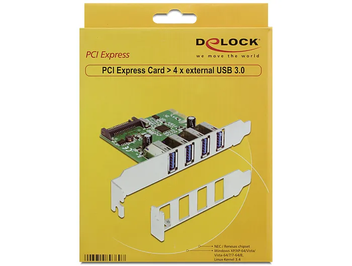 Delock PCI Express Card > 4 x external USB 3.0