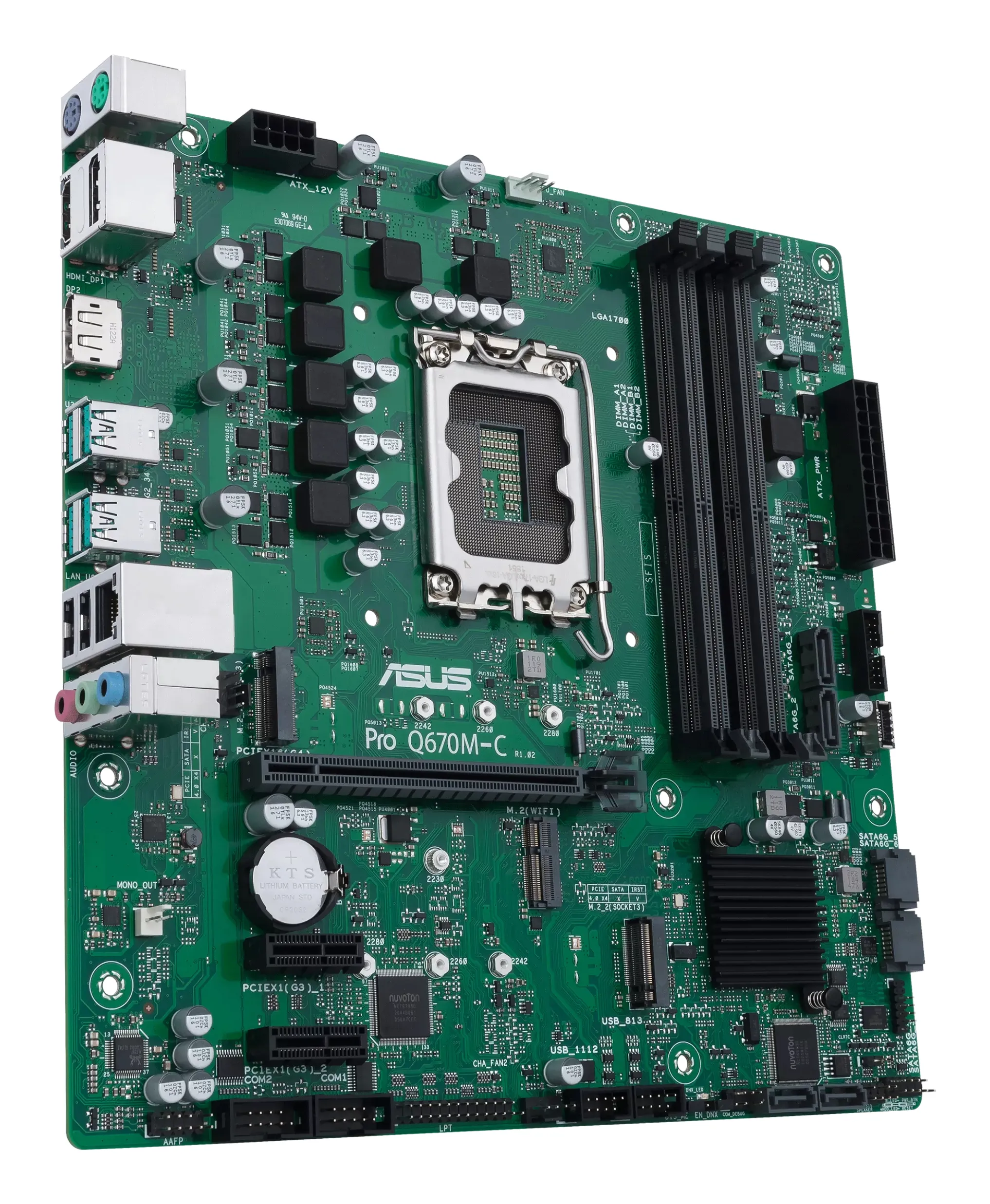ASUS PRO Q670M-C-CSM LGA1700 4xDDR5 microATX 6xSATA MB 2xM.2 1xHDMI 2xDP