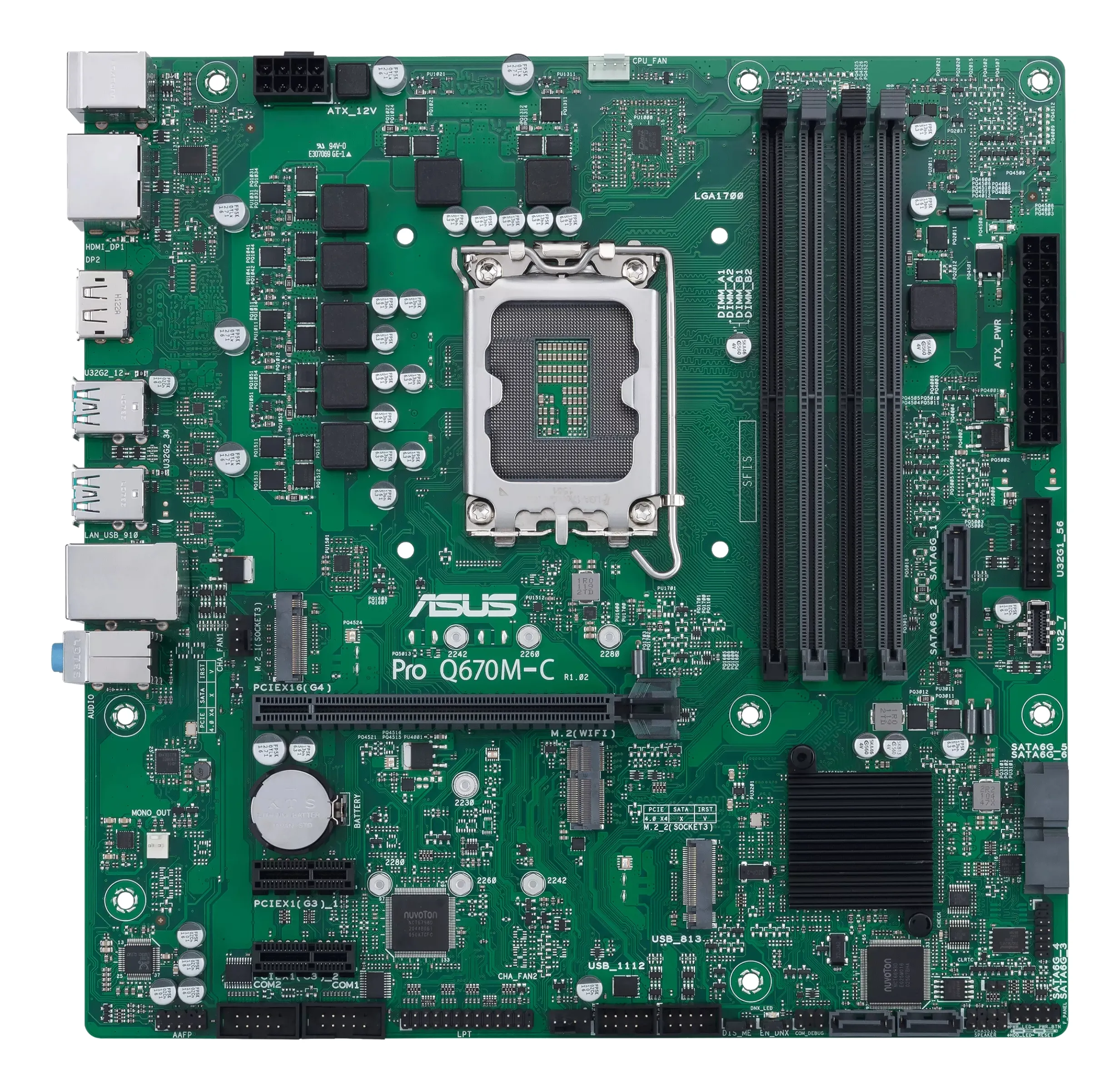 ASUS PRO Q670M-C-CSM LGA1700 4xDDR5 microATX 6xSATA MB 2xM.2 1xHDMI 2xDP