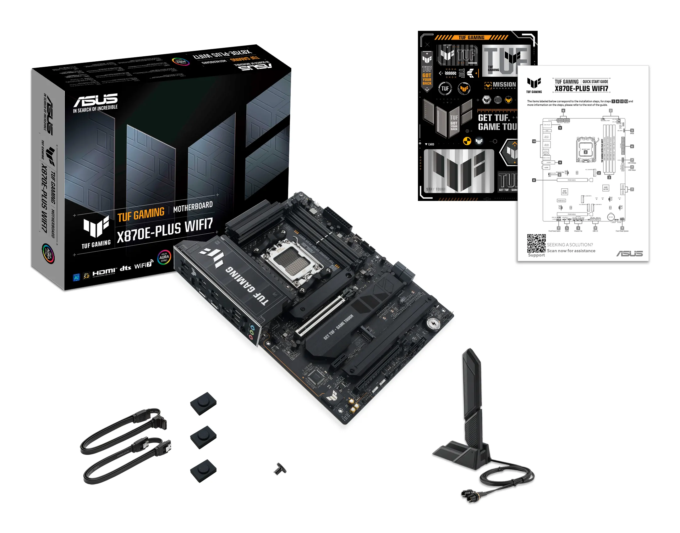 Asus TUF GAMING X870E-PLUS WIFI7 AM5 ATX moderkort