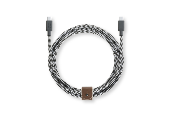 Native Union Belt Cable USB-C - USB-C - cable, 2.4 m, Zebra