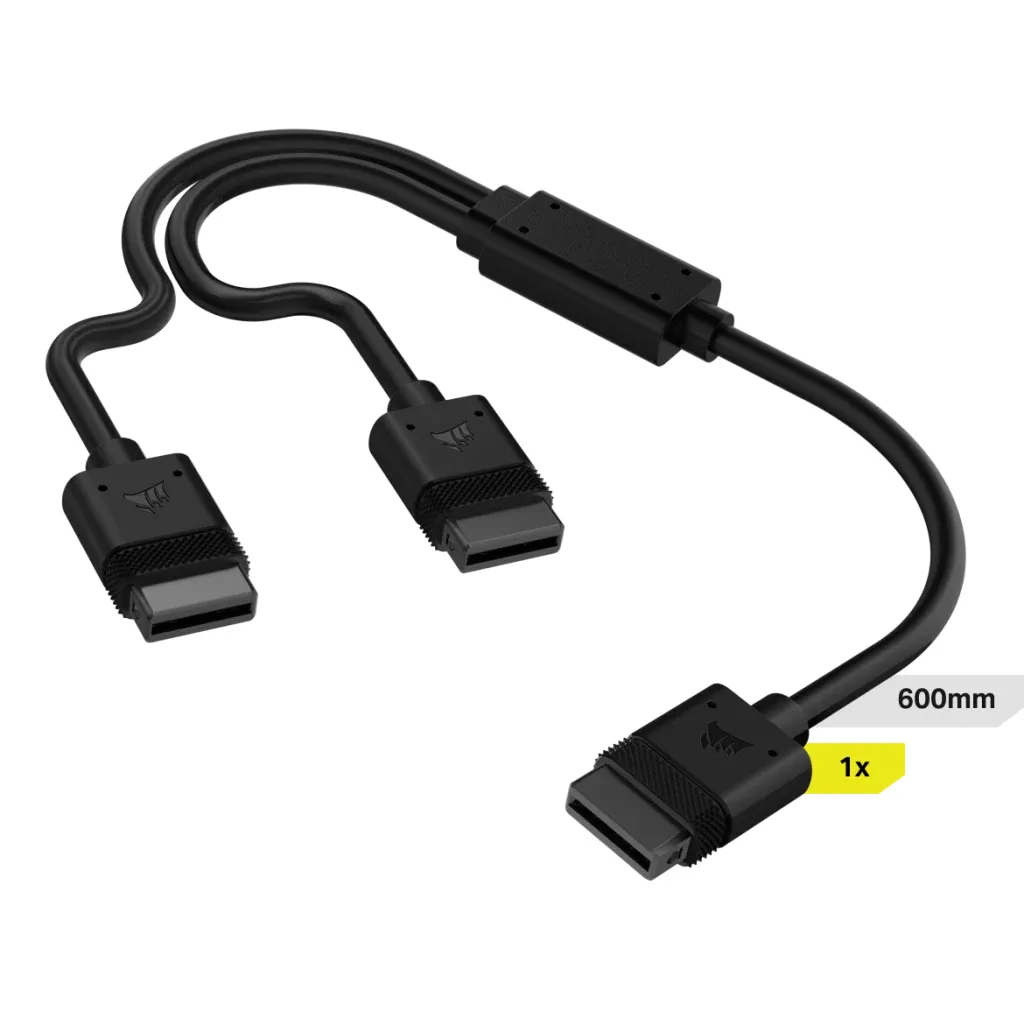 CORSAIR iCUE LINK Y-Cable, 1x 600mm (straight connectors)