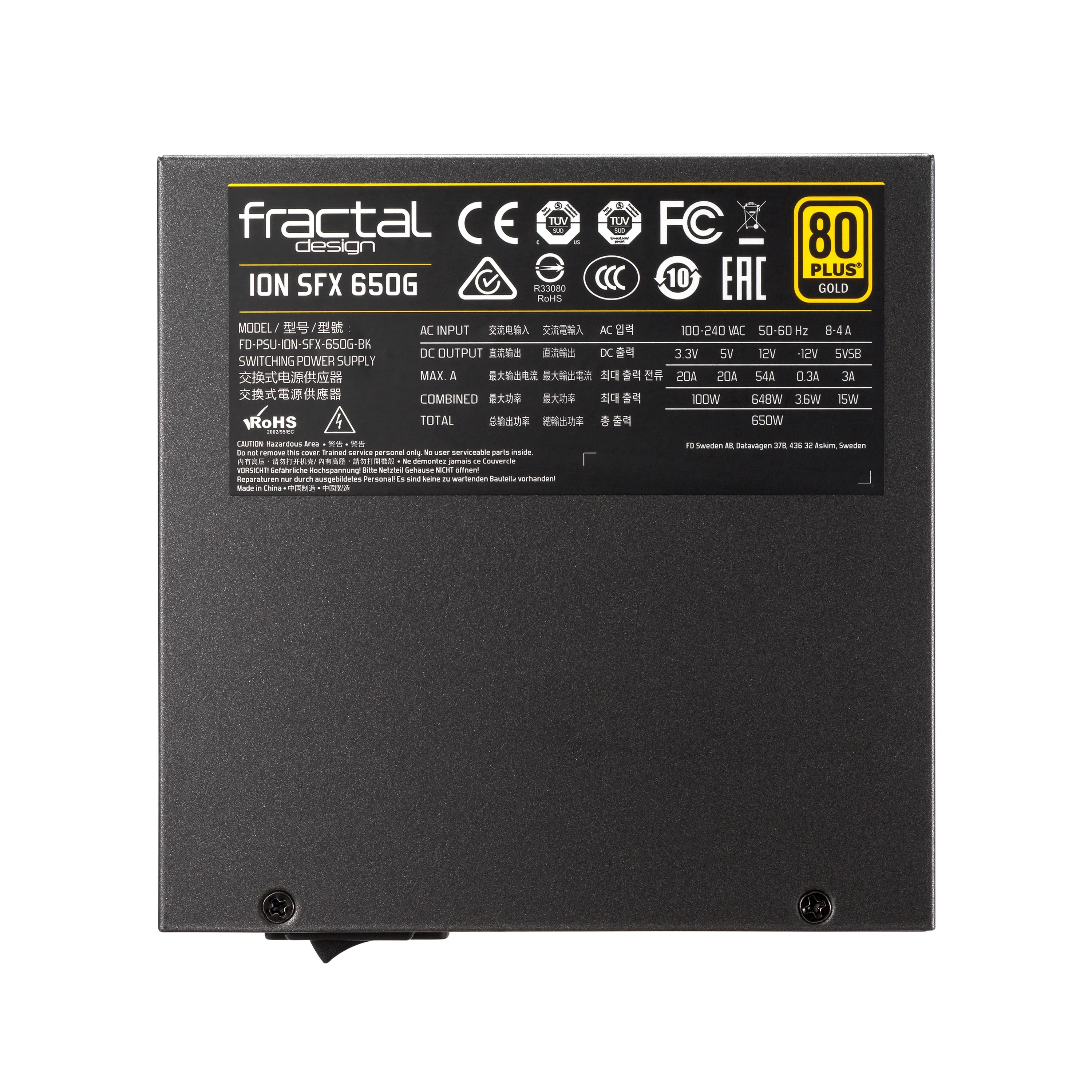Fractal Design ION SFX 650W - power supply, 80 Plus Gold