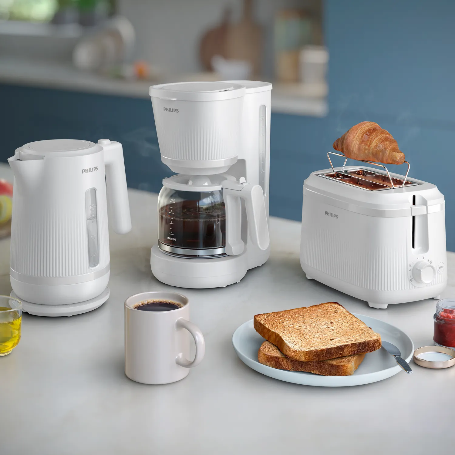 Philips Serie 3000 -kahvinkeitin, Arctic White, 10 kuppia