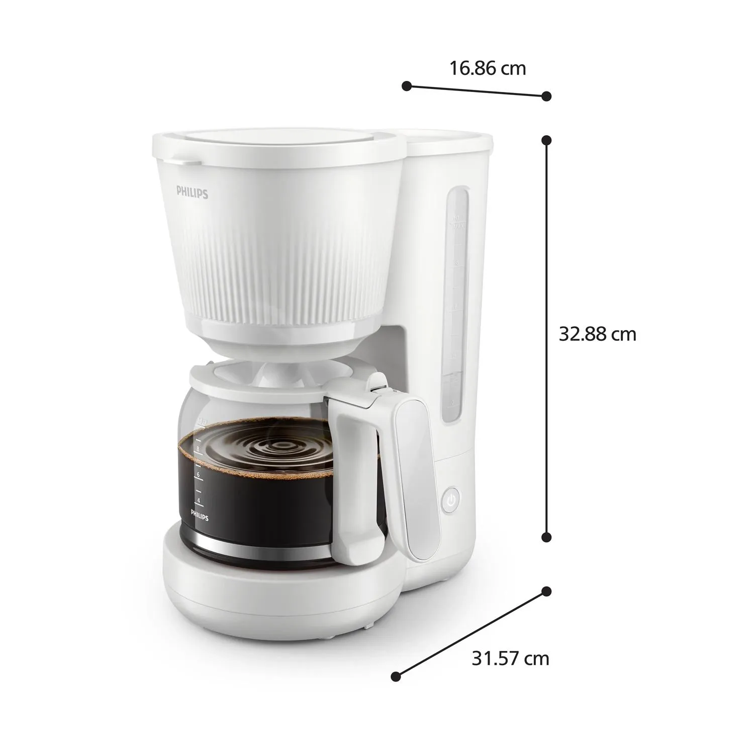 Philips 3000 Series HD7411/00 10 cups Coffee Maker, White