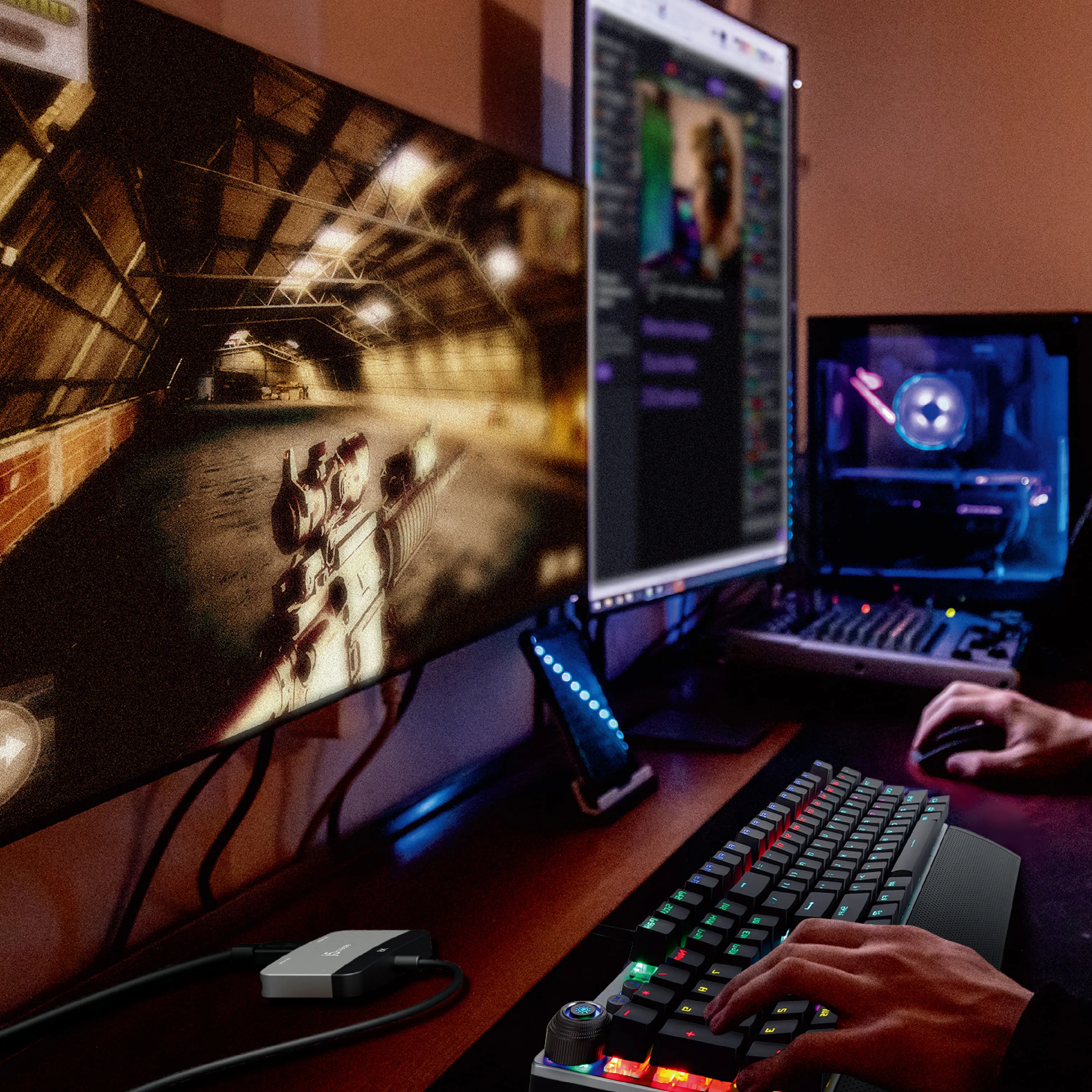 J5 Create USB-C - 2x HDMI 8K -sovitin, Harmaa