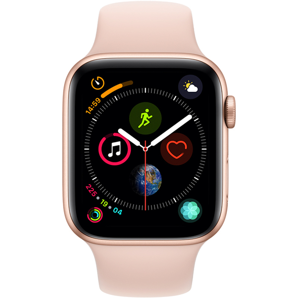 Apple&nbsp;Watch Series&nbsp;4, 44mm Gold Aluminum Case with Pink Sand Sport Band