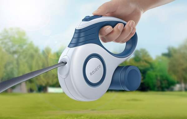 ROJECO A12 5 meters Automatic Retractable Dog Leash, Blue