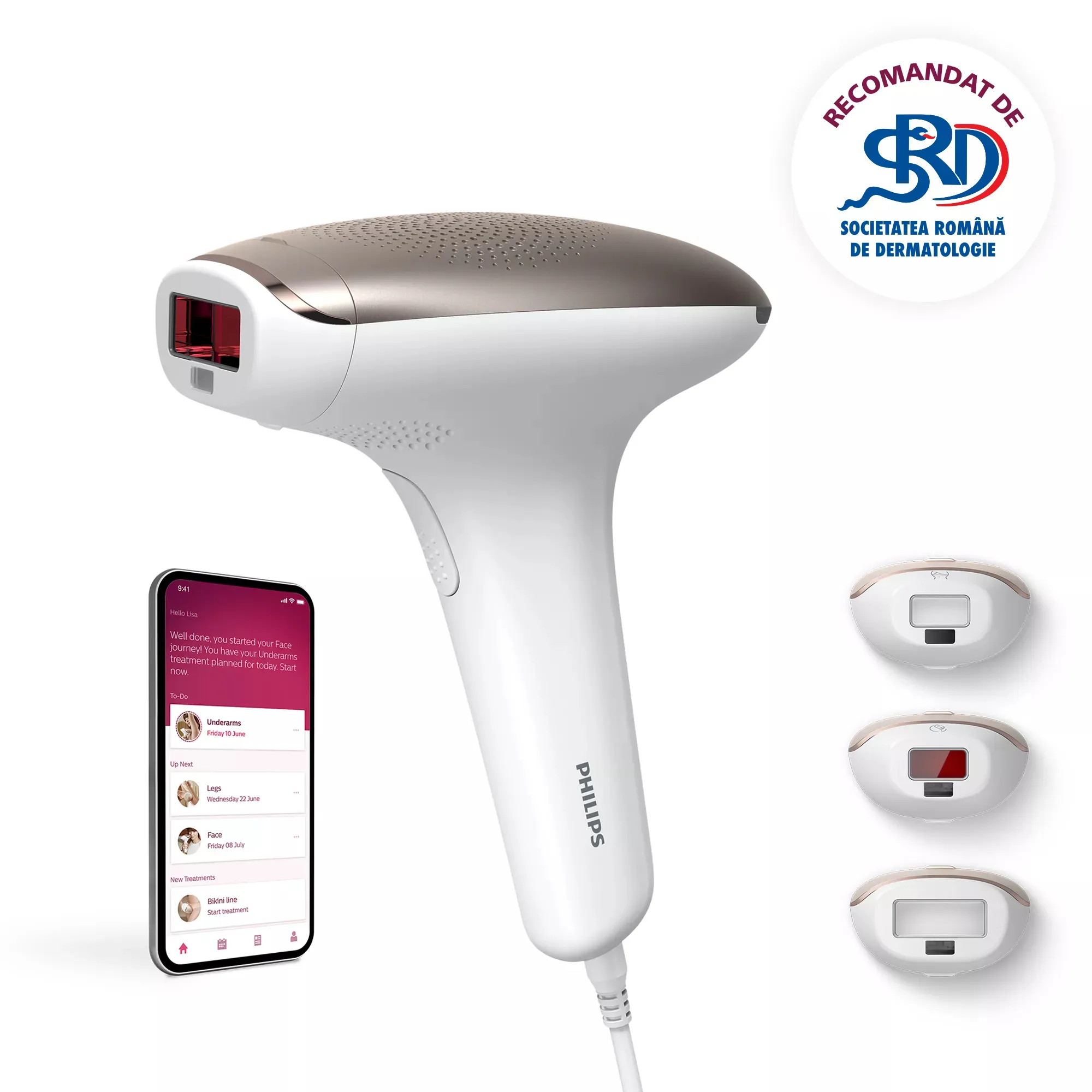 Philips Lumea Advanced SC1998/00 -IPL-karvanpoistolaite, norsunluunvalkoinen