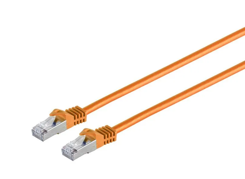 MicroConnect Cat7 S/FTP RJ45 0.25m n&auml;tverkskabel, orange