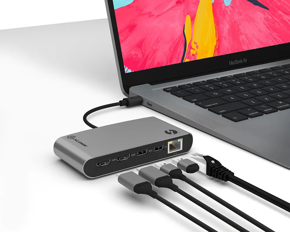 ALOGIC ThunderBolt 3 Dual Display Port Portable Docking Station with 4K