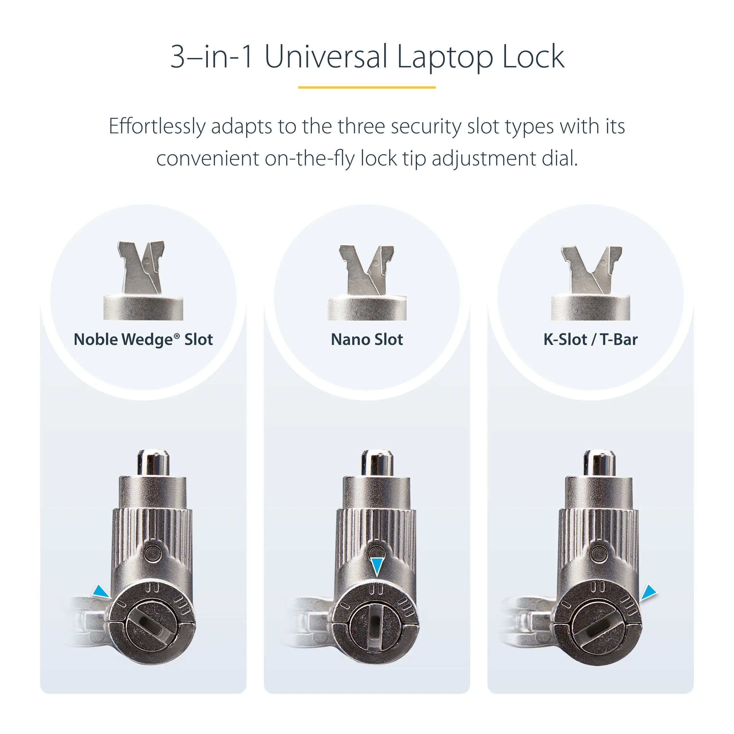Universal Laptop Lock 6.6ft 2m Cable