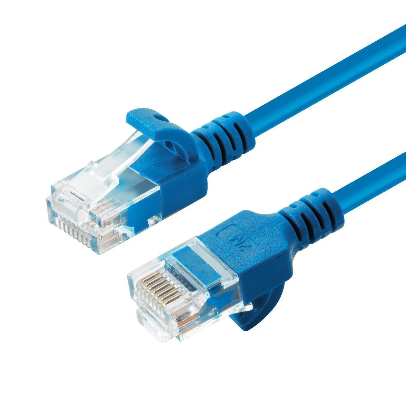 MicroConnect Cat6a U/UTP RJ45 0.2m Network Cable, Blue