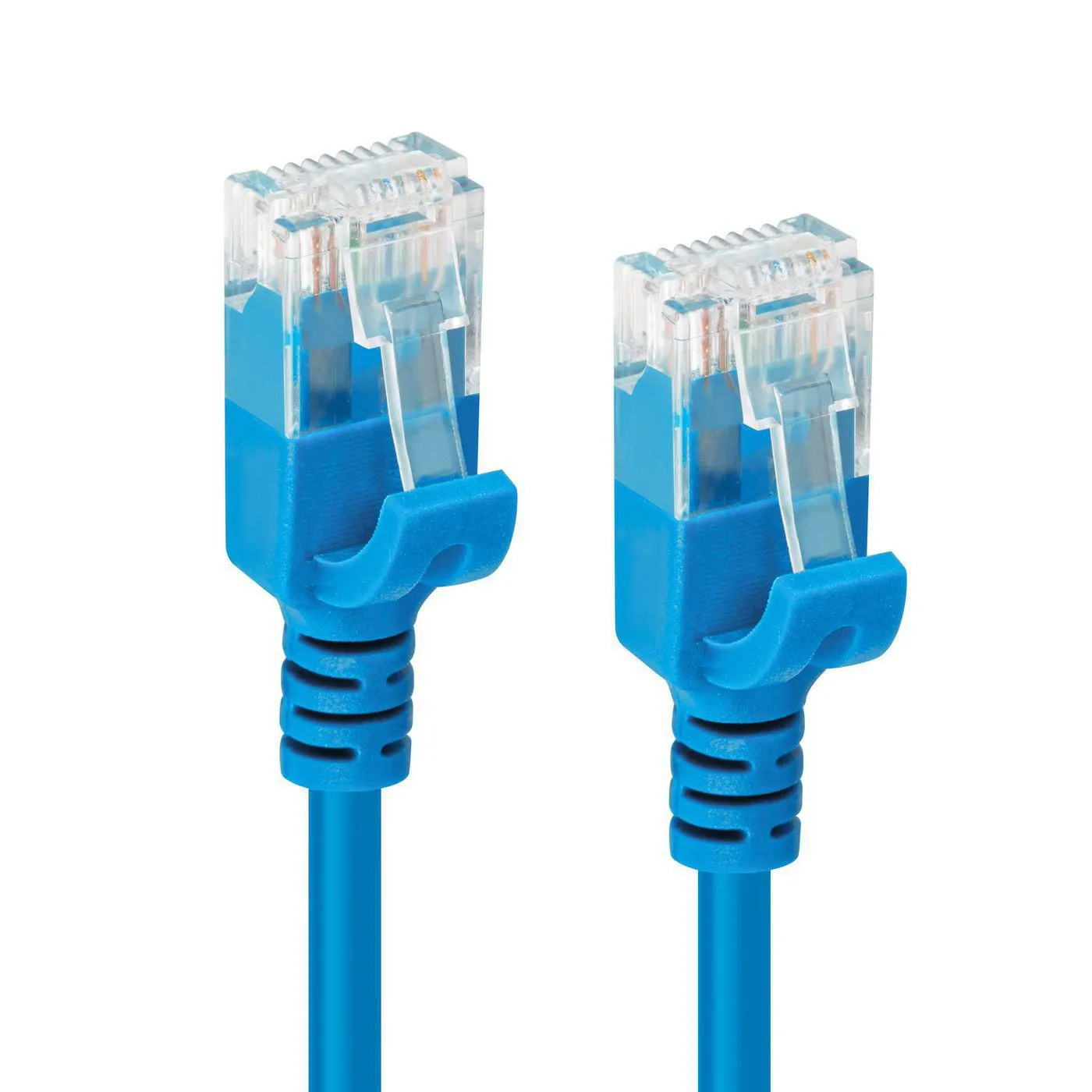 MicroConnect Cat6a U/UTP RJ45 0.2m Network Cable, Blue