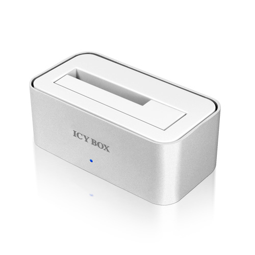 ICY BOX, USB3 suoratelakka 2,5" &amp; 3,5" SATA-levyille, hopea
