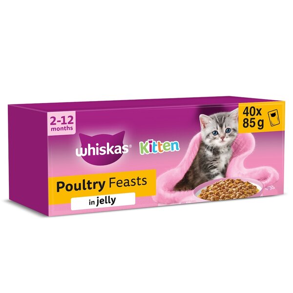 Whiskas Poultry Feast, Kissan m&auml;rk&auml;ruoka, Adult, 24 x 85 g