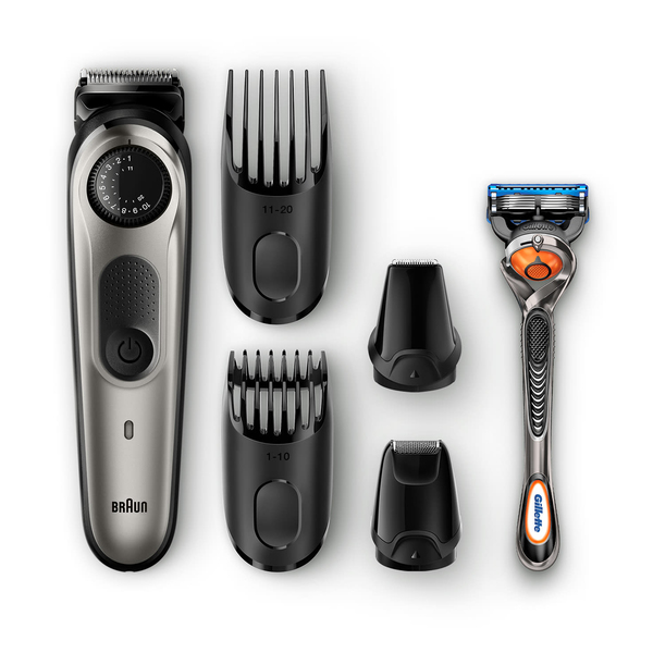 BRAUN PARRANTASAAJA BT7020 partatrimmeri. Mukana Gillette h&ouml;yl&auml;. Automaattimoottorilla, metallisella leikkurilla ja tehokkaalla litiumi akulla varustettu trimme