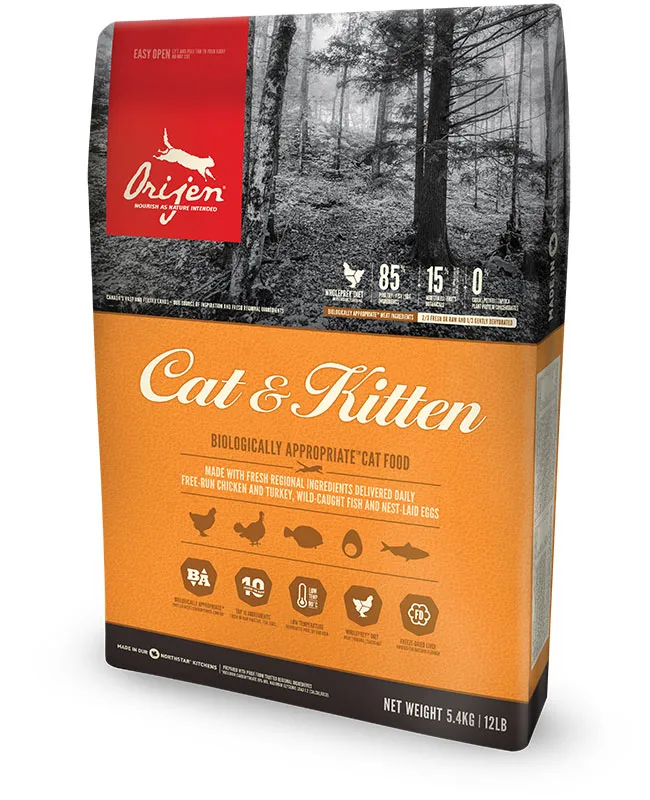 ORIJEN Cat & Kitten, Dry food for cats, 340g