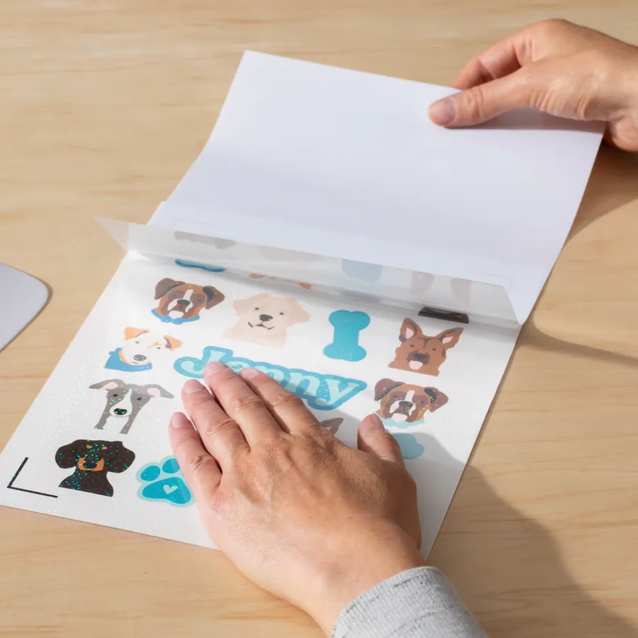 Cricut Joy Xtra Printable Waterproof Sticker set White Holographic 5-pack A4