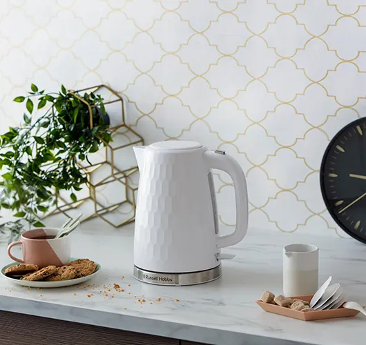 Russell Hobbs Honeycomb 2605070 - electric kettle, white, 1.7L