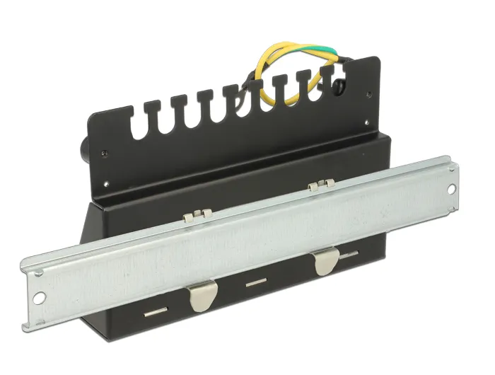DeLOCK patchpanel, 8 portar, för keystone kotanktdon, skärmad, svart
