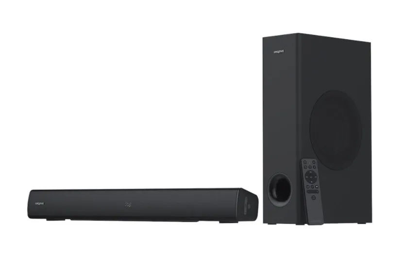 Creative Stage V2, 2.1 Soundbar and Subwoofer, Black