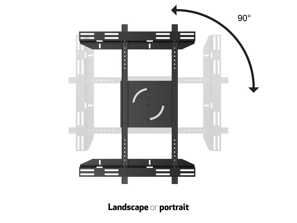 Multibrackets M Public Display Stand Single Screen Mount - Asennuskomponentti ( teline ) tuotteelle plasma / LCD / TV - ter&auml;s - musta - lattiajalustaan asennett