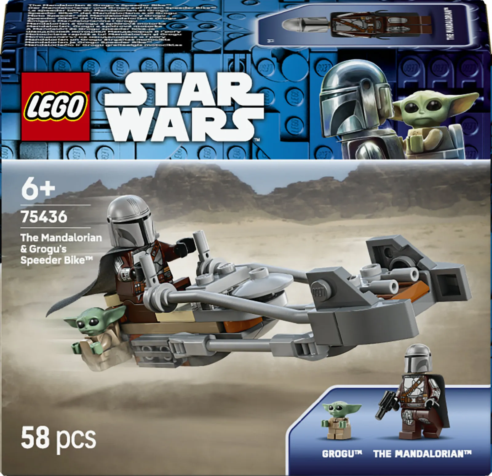 LEGO Star Wars Mandalorian och Grogu Speeder Bike 75436