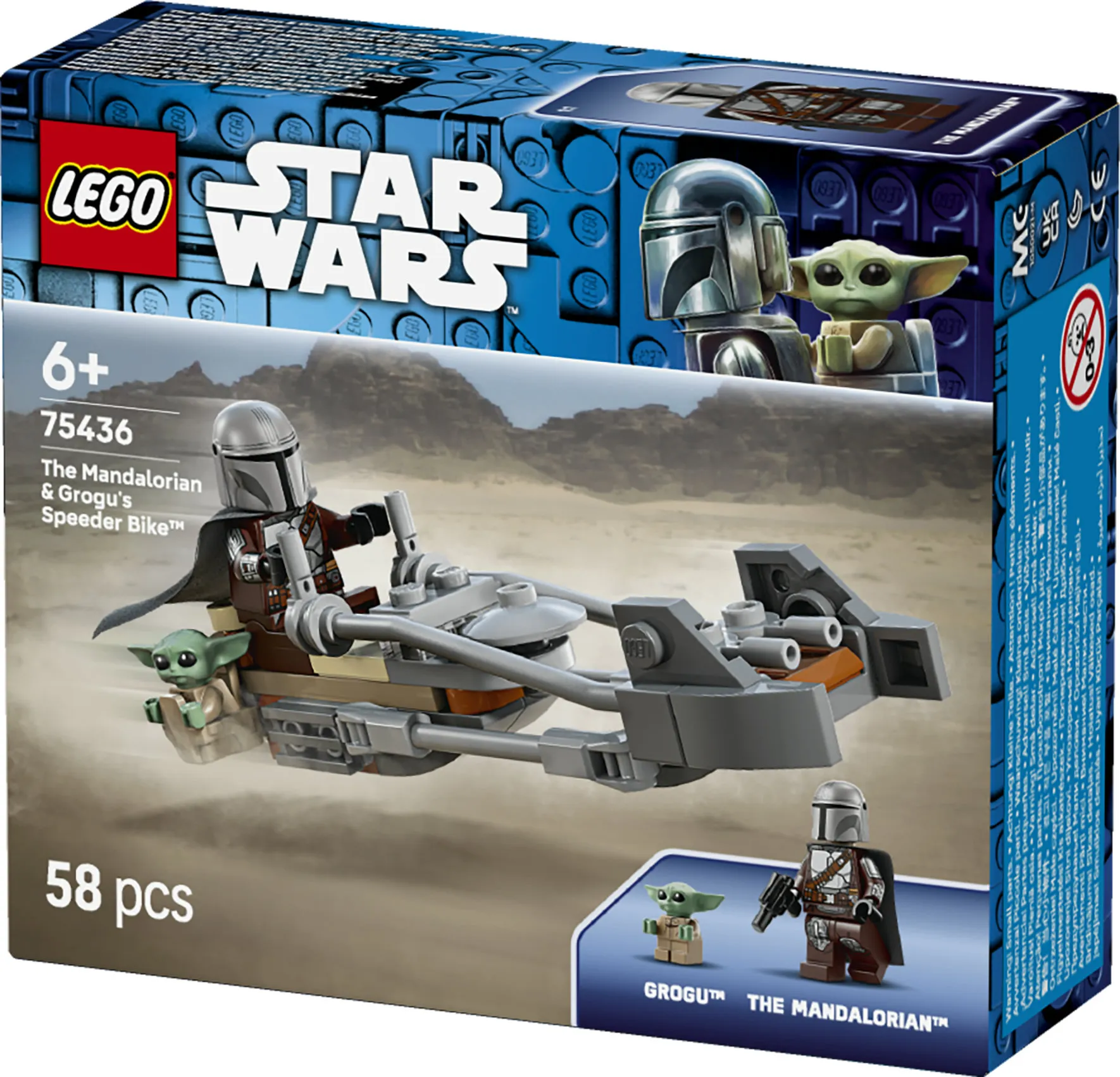 LEGO Star Wars Mandalorian och Grogu Speeder Bike 75436