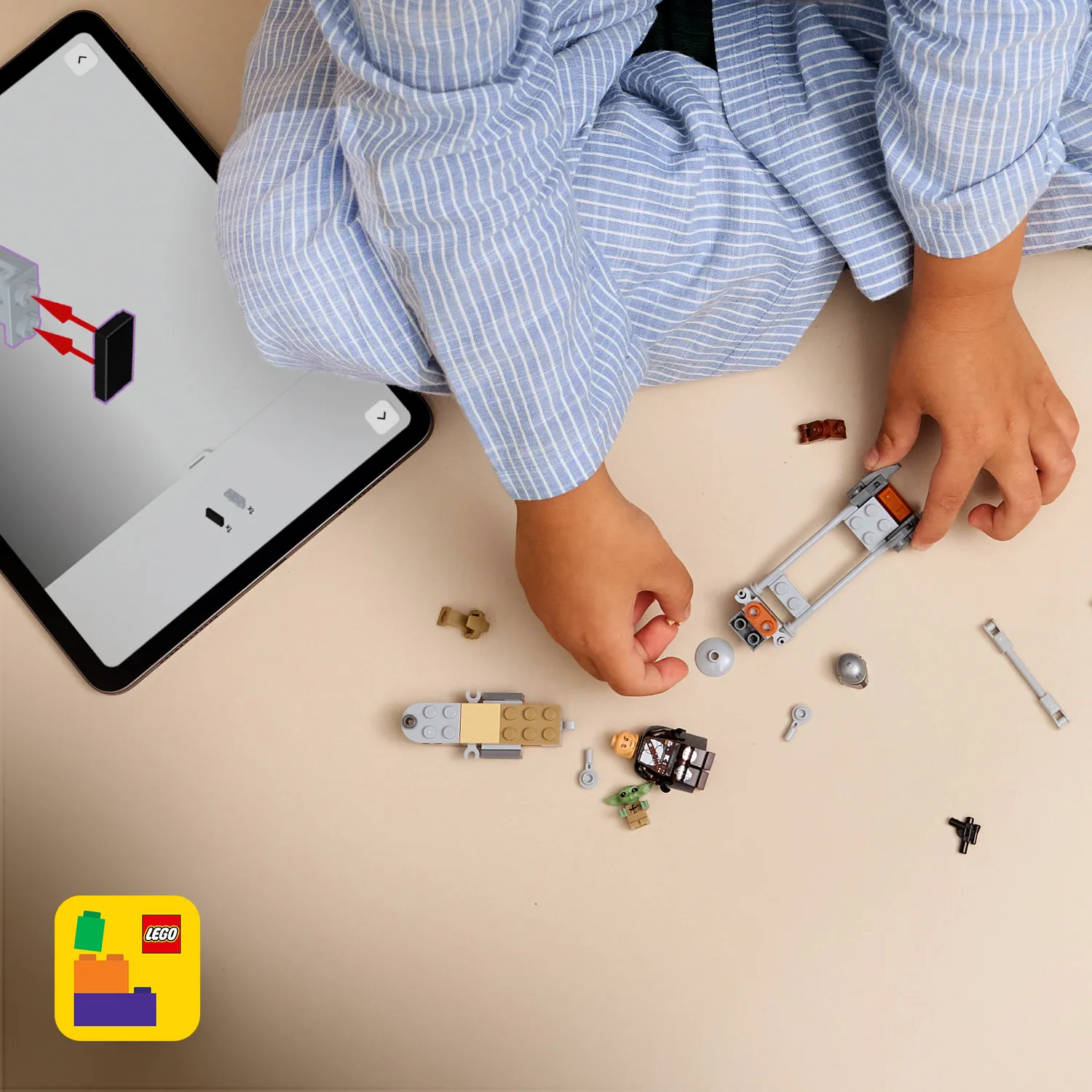 LEGO Star Wars Mandalorian och Grogu Speeder Bike 75436