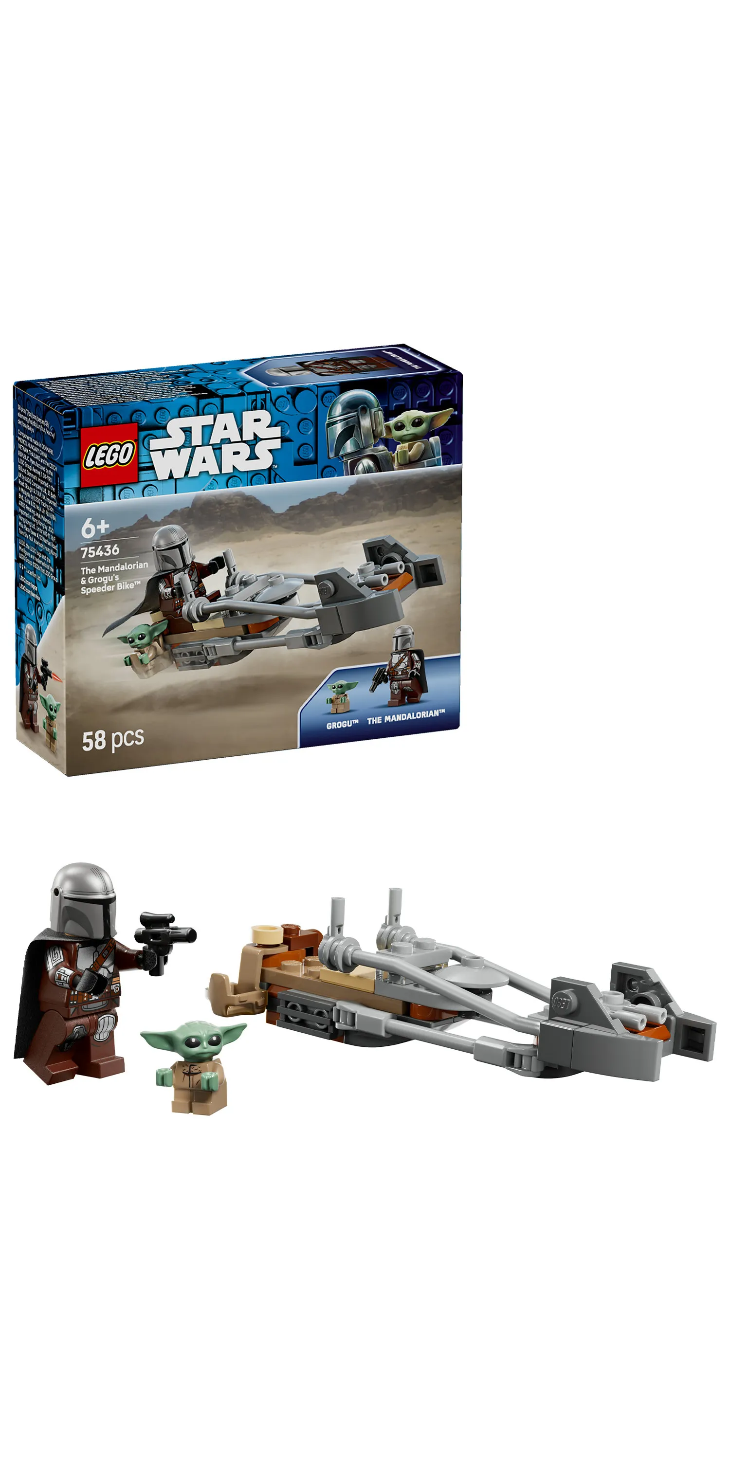 LEGO Star Wars Mandalorian och Grogu Speeder Bike 75436