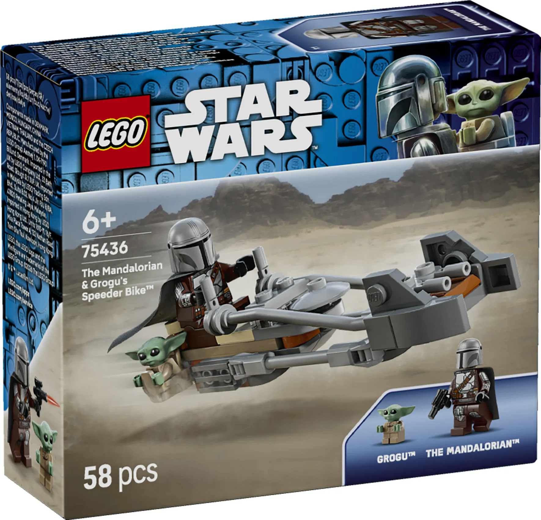 LEGO Star Wars Mandalorian och Grogu Speeder Bike 75436