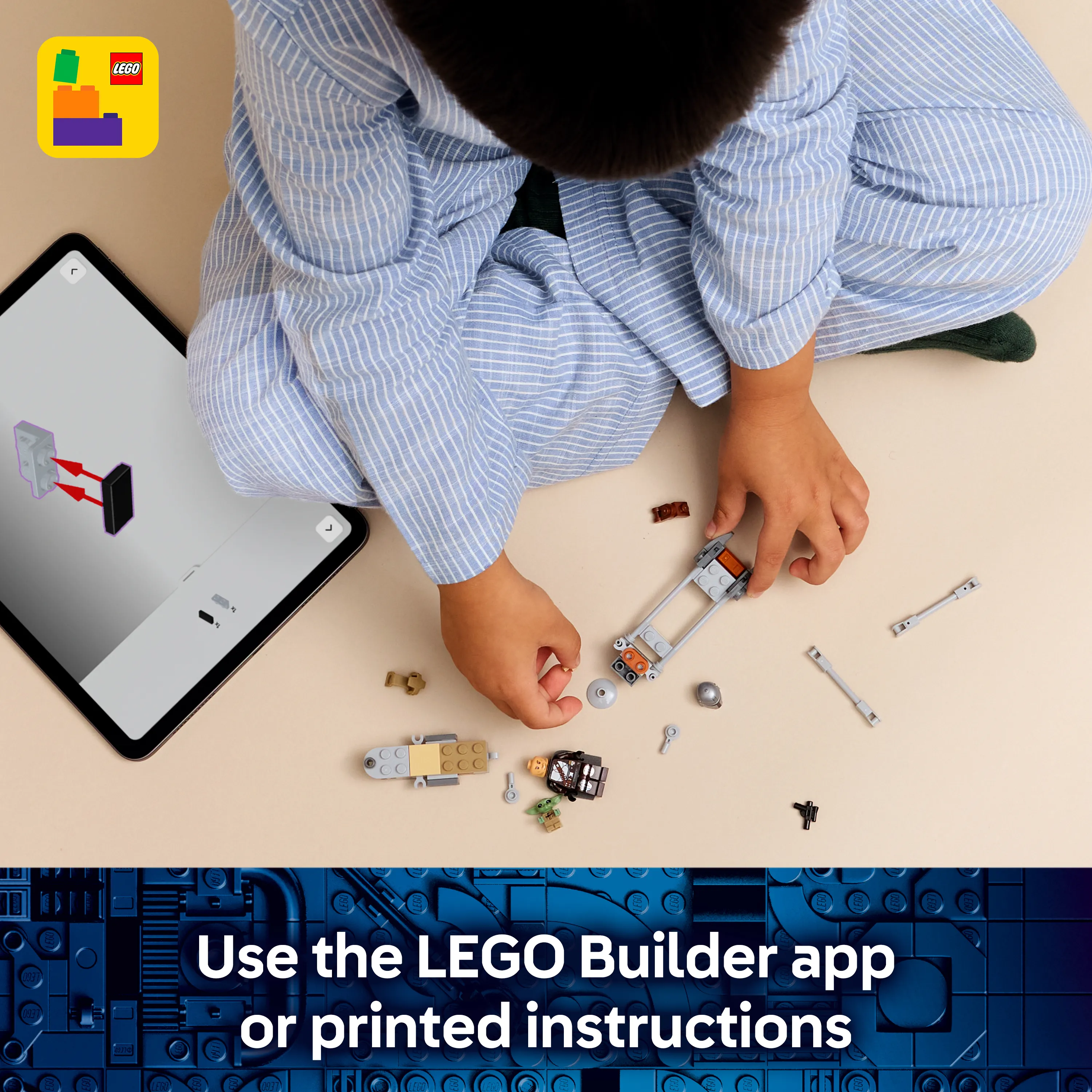 LEGO Star Wars Mandalorian och Grogu Speeder Bike 75436