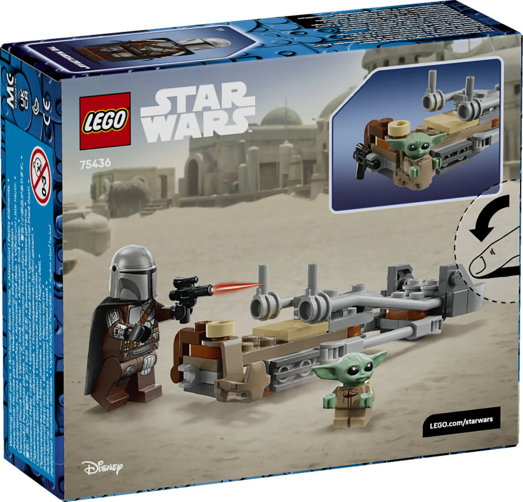 LEGO Star Wars Mandalorian och Grogu Speeder Bike 75436