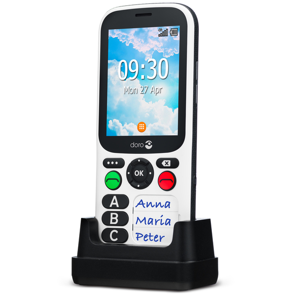 Doro 780X 4G - mobilephone, black, white