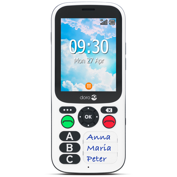 Doro 780X 4G - mobilephone, black, white