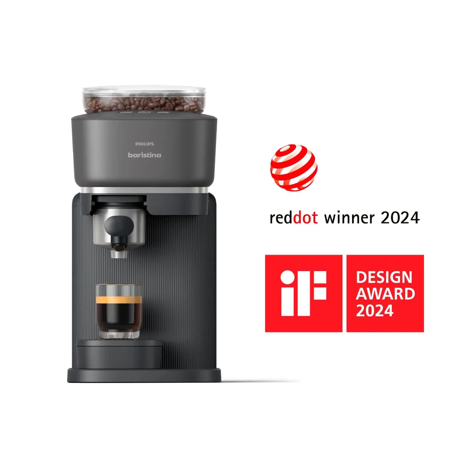 Philips Baristina BAR300/60 Manual Espresso Machine, Black