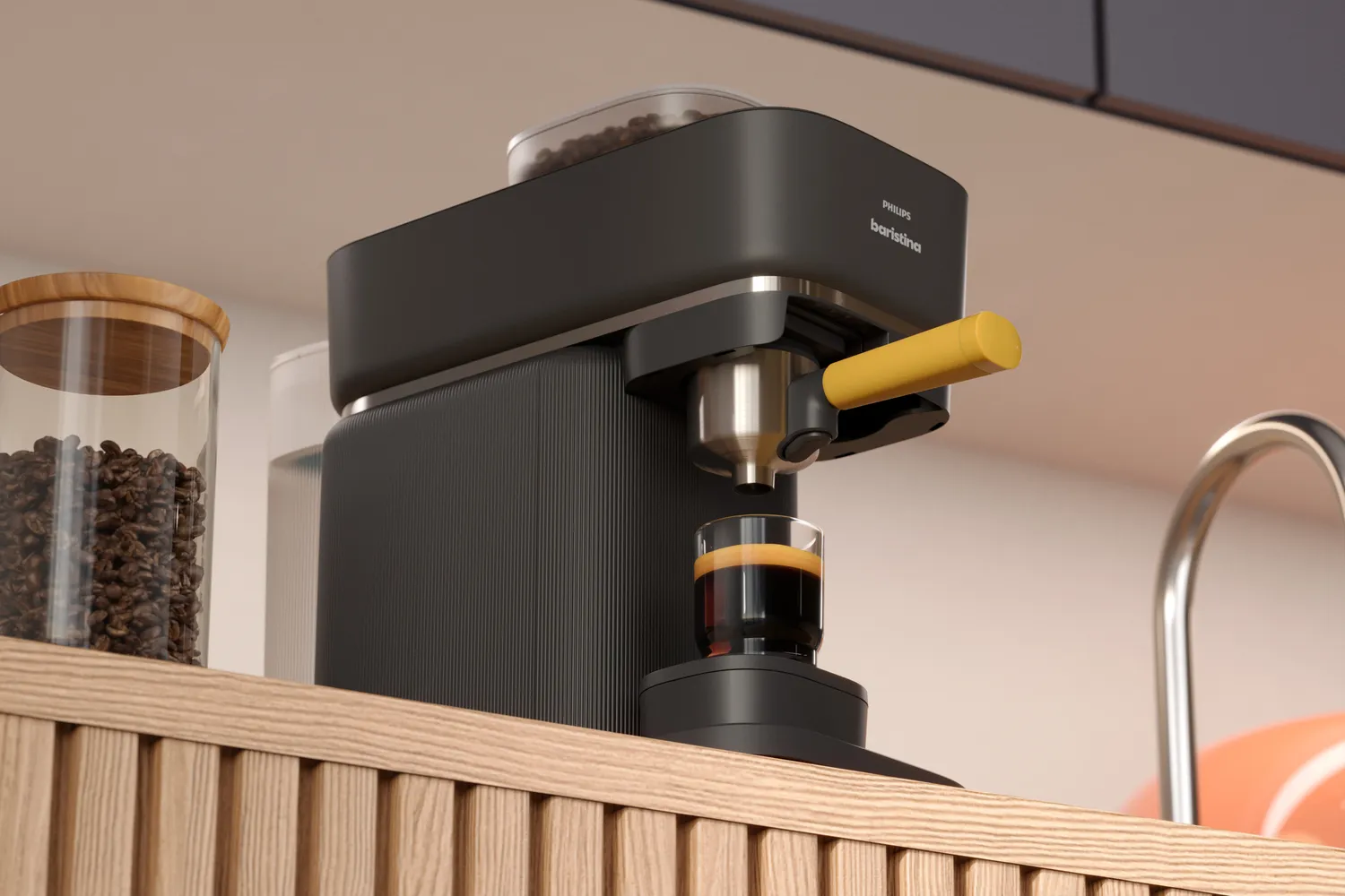 Philips Baristina BAR300/60 Manual Espresso Machine, Black