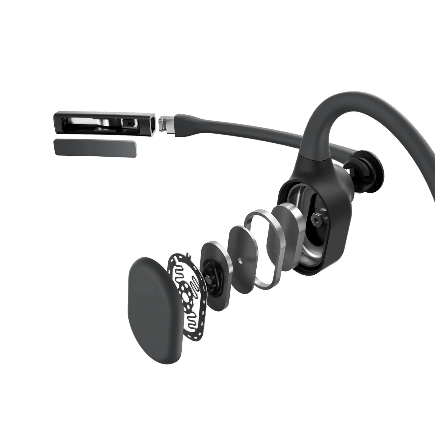 Shokz OpenComm2 2025 Upgrade -langaton luujohdekuulokemikrofoni, musta