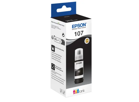 EPSON 107 EcoTank ink bottle, 70 ml, Black