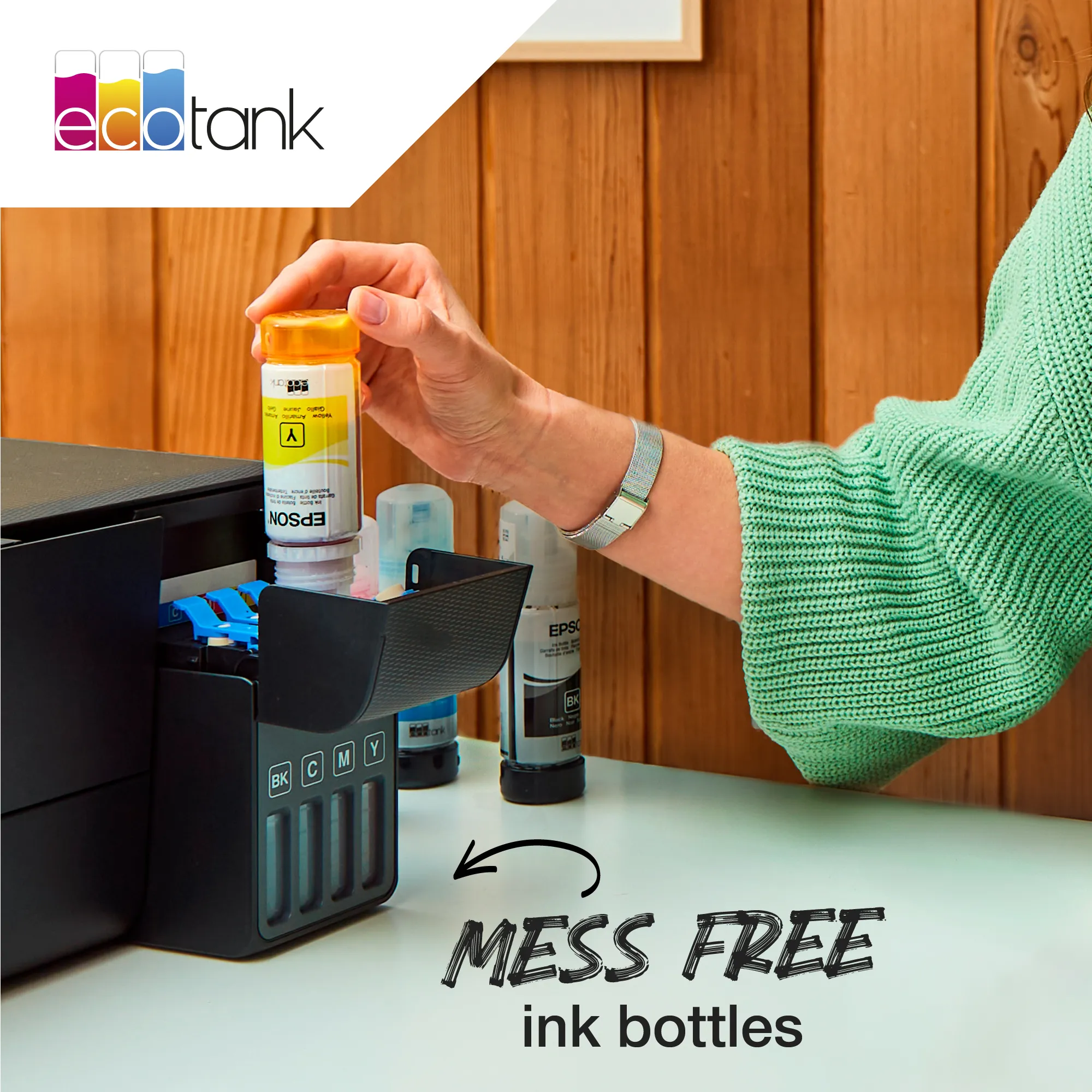 EPSON 107 EcoTank bl&auml;ckflaska, 70 ml, svart