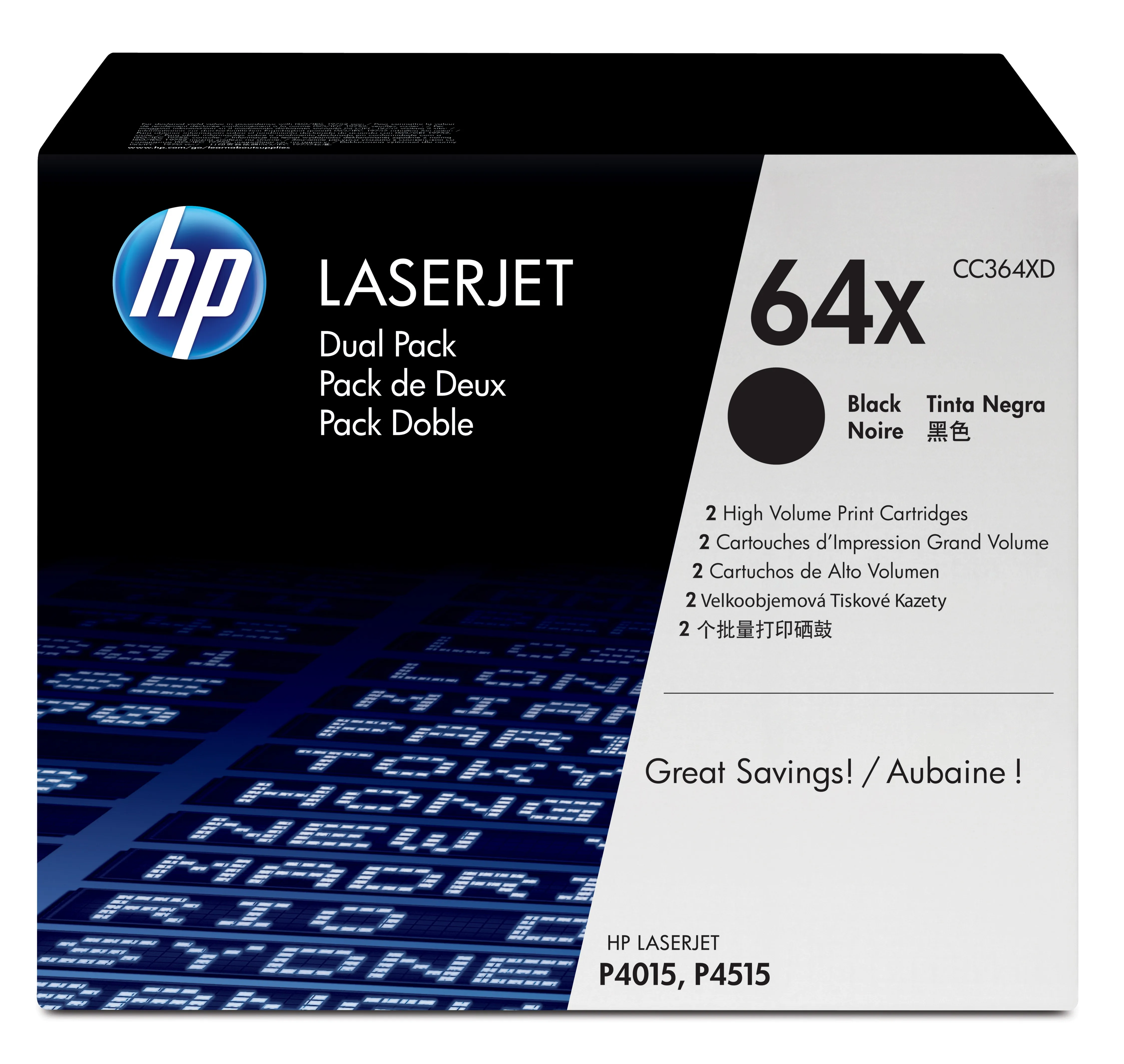 HP Toner CC364X 2-Pack black HV