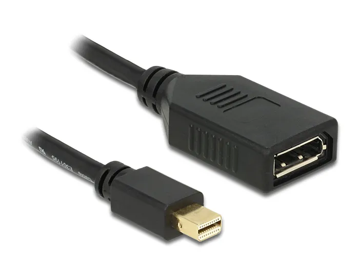 Delock Adapter mini Displayport 1.2 male > Displayport female 4K black
