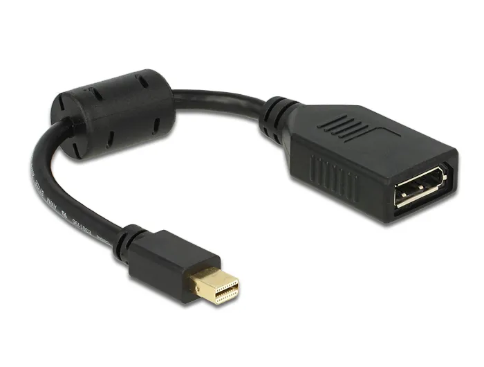 Delock Adapter mini Displayport 1.2 male > Displayport female 4K black