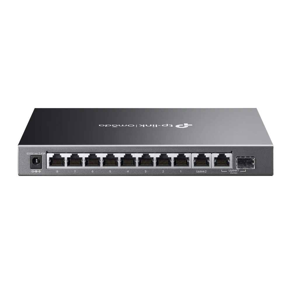 TP-Link Omada ES210GMP - Managed Layer 2 Gigabit Ethernet Switch, Black